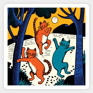 Dancing Cats Sticker
